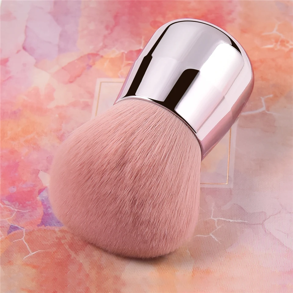 

BBL Pro Pink Face / Body / Cheek Kabuki Makeup Powder Foundation Brush Soft & Fluffy Portable Make Up Brush for Blending Setting
