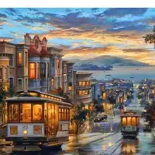 6981 City Night-paint комплекты номеров для взрослых DIY