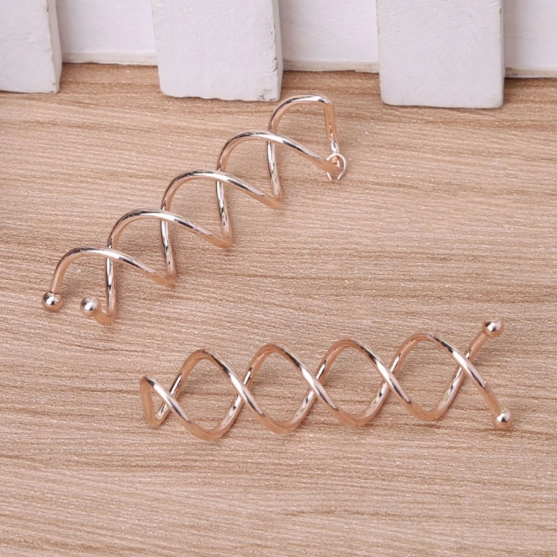 spesifikasi 10 Pcs Wanita Rambut Klip Jepit Rambut Styling Spiral Berputar Sekrup Twist Jepit