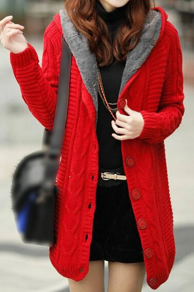 long cardigan sweater with hoodie