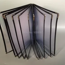 A4 10/12 лист Панель Прозрачный меню держатель с пластиковыми карманами, 10 листов 20 страниц