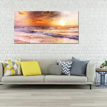 Large Posters Giclee Print Sunset Beach Seascape Pictures for Bathroom Office Room Home Decor Modern Artwork Decor Drop Shipping