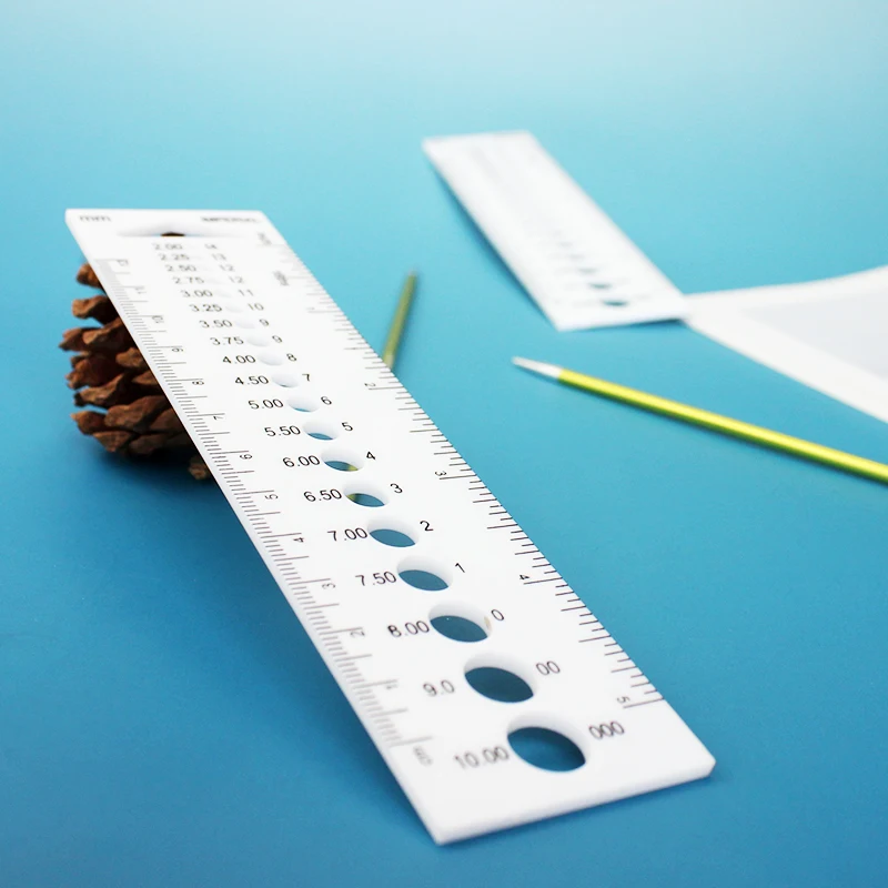1 шт. вязальная игла маркер размера пластиковая линейка|knitting gauge|size markerknitting ruler |