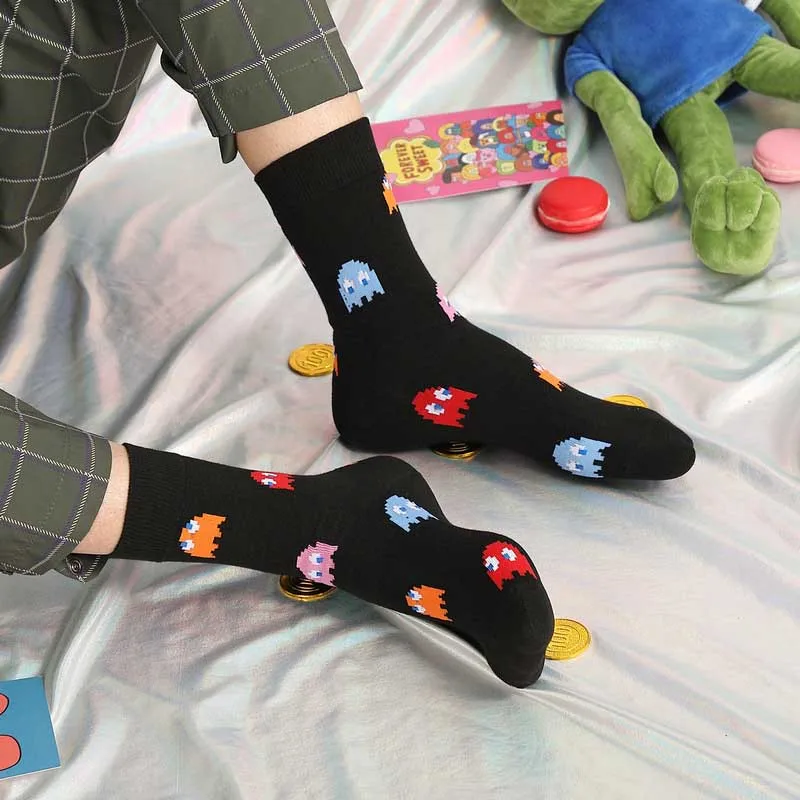 Модные забавные носки в уличном стиле с персонажами из аниме; Новинка; креативные носки в стиле хип-хоп; милые носки унисекс с героями мультфильмов для скейтборда