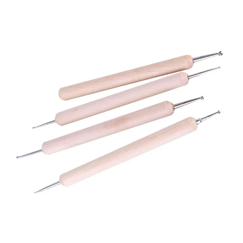 

4Pcs Clay Carving Tools Indentation Pen Clay Figurine Doll DIY Sculpture Tools Ceramics Sculpting Modeling Handmade Paiting Tool