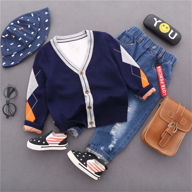 

Boys Sweaters Cardigan Coat Cotton 3-8Y Child Winter Cardigan for Boy Sweater Long Turtlenecks Children Kids Sweater Autumn