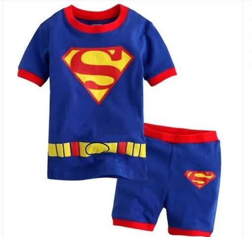 

Children Boy Sport Suit Superman/Batman/Spiderman Clothing Set Boys Short Sleeve T-Shirt + Shorts 2 Pieces In Set
