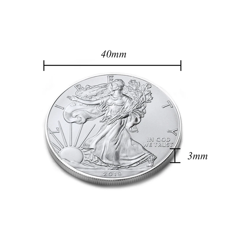 Новые игрушки Серебряная Богиня Свободы 1 доллар США монеты с изображением орла памятная Коллекционная монета