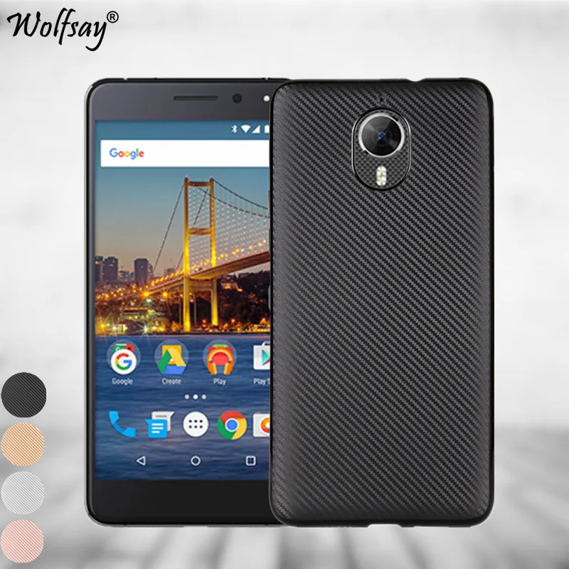 Wolfsay для Capa General Mobile GM 5 Plus чехол из углеродного волокна Дизайн Текстура