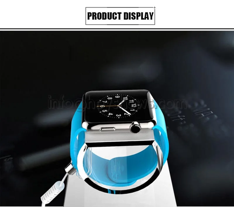 Акрил часы блокировки безопасности Apple watch сигнализации держатель smart watch Стенд Защита от кражи для розничной торговли с ключ