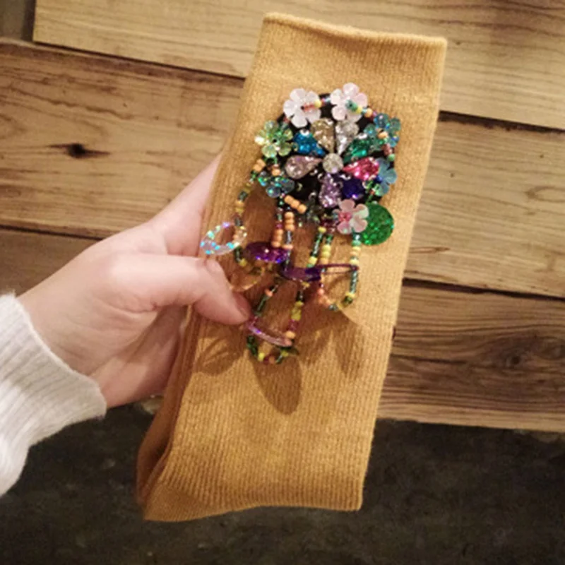 

Colorful Sequins New Arrived Europe Meias Handmade Heap Heap Calcetines Mujer Harajuku Funny Socks Women