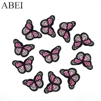 Buy 10 pcs lot Embroidery Pink Butterfly AppliquesBags Stickers Sewing Coats Jeans Fabric Patches Handmade Dress Pants Badge Online