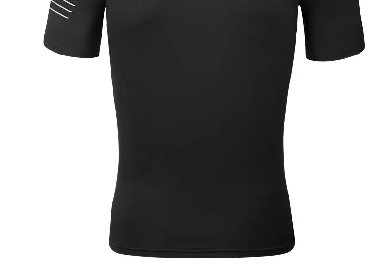 FANNAI Running Shirt Black Polyester Quick Dry Reflective Short Sleeve High Quality Top Gym Shirt Training Bodybuilding FN039