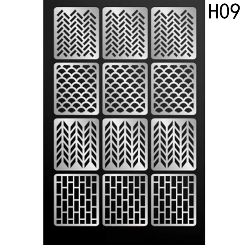 1 шт дизайн ногтей, полый лазерные наклейки трафарет гель лак для ногтей виниловый наконечник руководство по переводу шаблон наклейки для