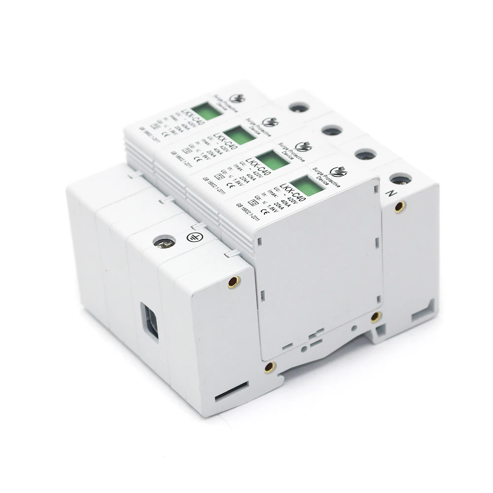 Горячая Распродажа защита от перенапряжения для дома 20KA ~ 40KA 420V AC SPD 3P + N