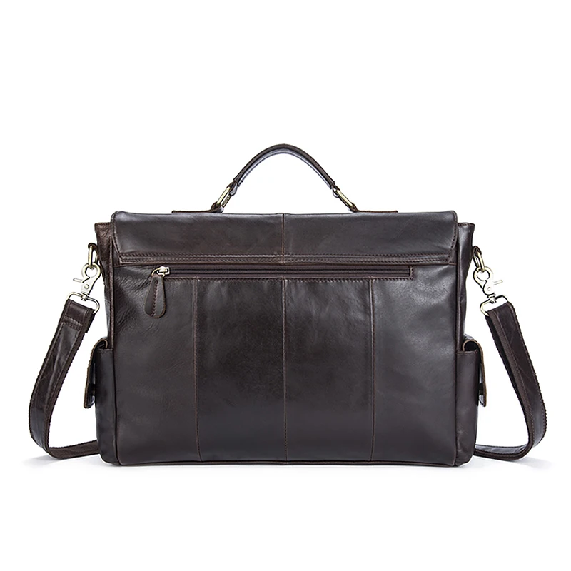 WESTAL men's handbag leather laptop bag men genuine leather vintage desinger luxury brand bag for men porte document handbag 894