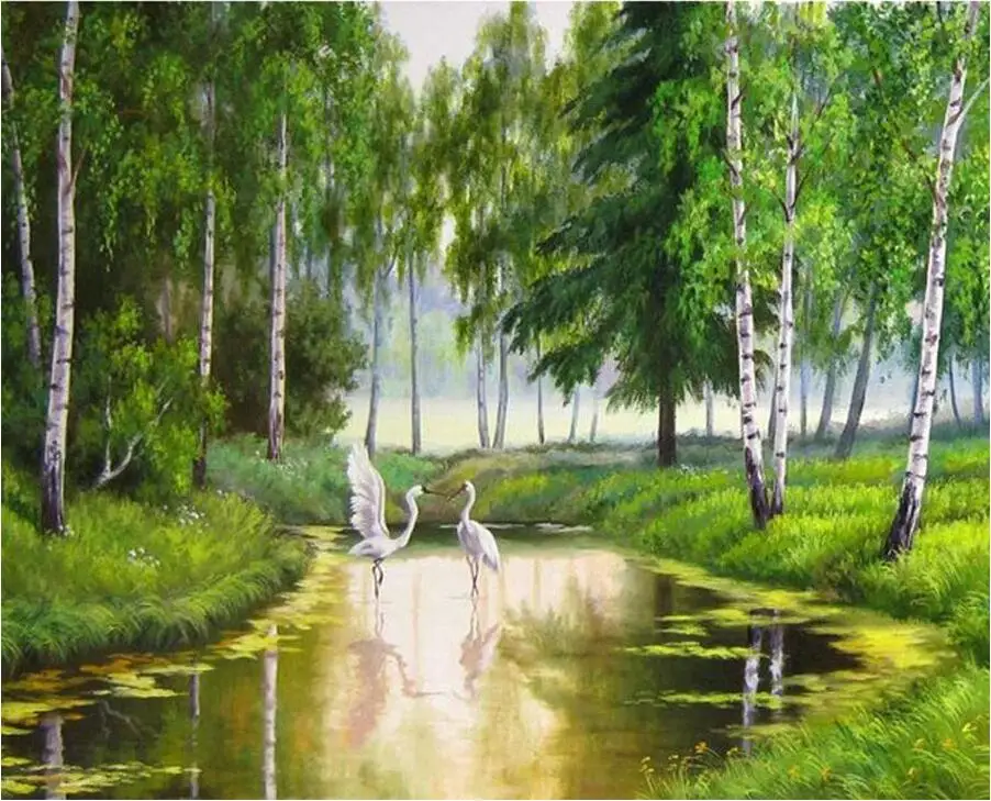 

DIY Diamond Painting Natural Landscape Full Square Mosaic Rhinestones Cross Stitch Needlework Diamond Embroidery