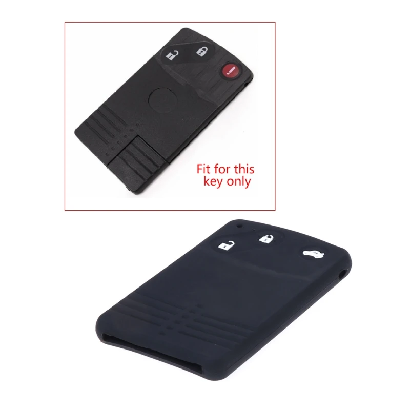 

New 1 Pc Shell Protector 3 Button Silicone Key Cover Case For Mazda 8 M8 CX7 CX9 3 5 6 RX-8 MX5 Smart Card Key