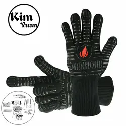 Ким юаней барбекю для приготовления на гриле перчатки-Прихватки для дополнительной защиты предплечья для камина, выпечки, прихватка и печь