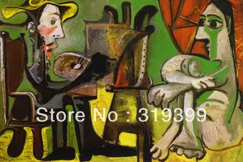 

Oil Painting Reproduction on Linen canvas,painter-and-his-model-1963 by pable picasso,Museam Quality,Free fast shipping,HANDMADE