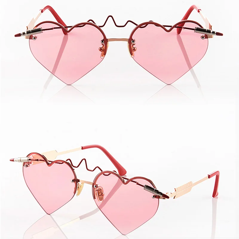 Gafas Модные женские солнцезащитные очки Брендовые дизайнерские Роскошные Винтажные Солнцезащитные очки в форме сердца женские очки распродажа-продавец