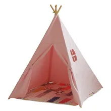 Милое хлопковое Типи детская игровая палатка Хлопок Холст Дети teepee белый игровой дом ткань детская кровать, палатка в помещении
