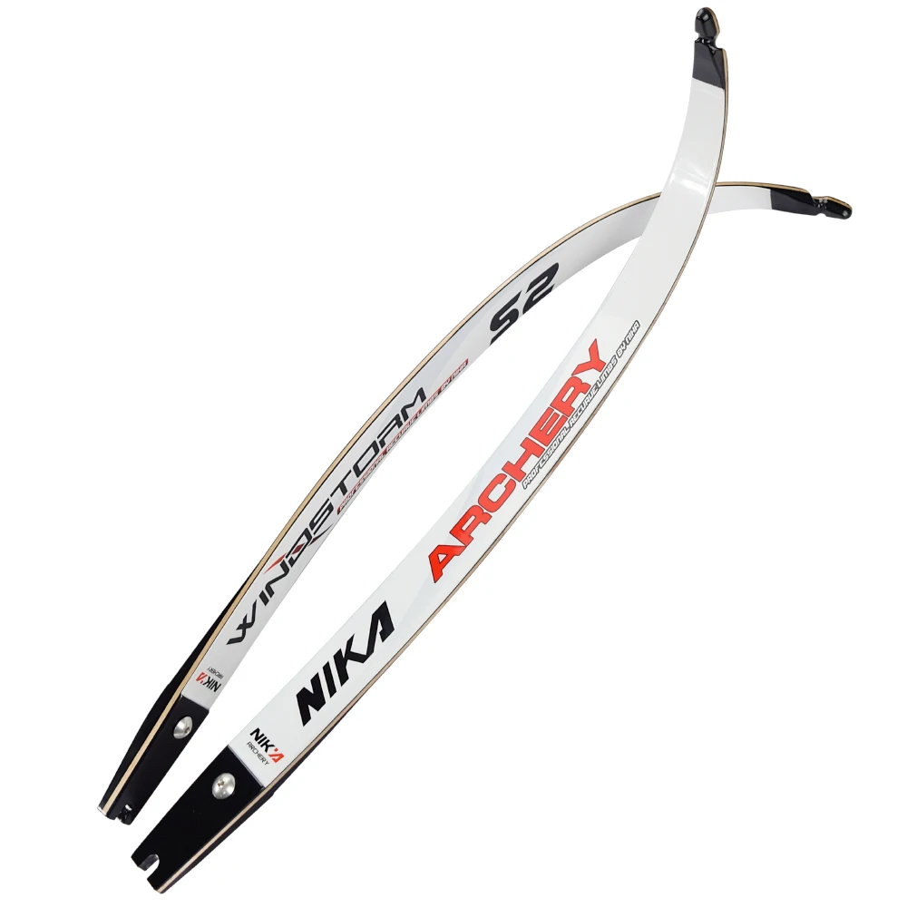 

1 Pair Fiberglass Wood Limbs Archery Take Down ILF CNC Recurve Bow Limbs Draw Weight 30-42lbs Overall 68