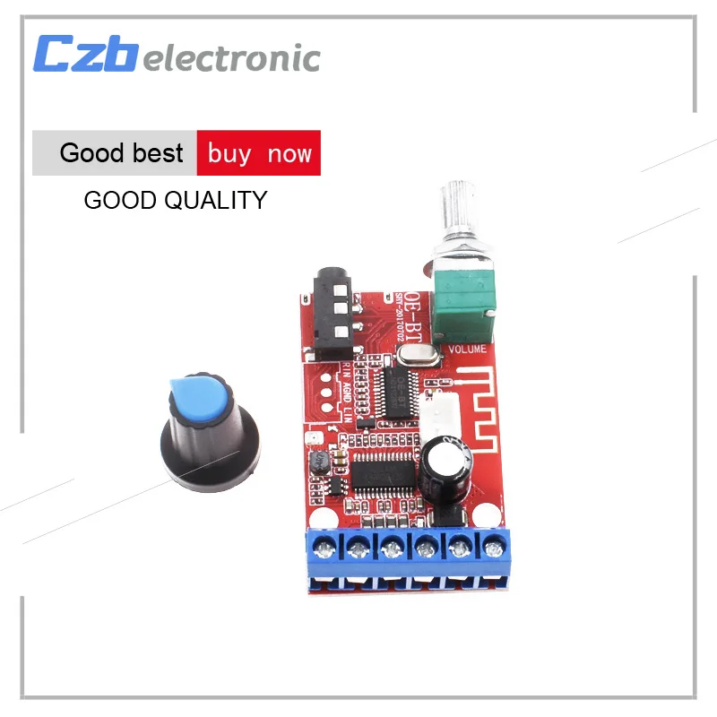 

DC 12V 30W*2 Bluetooth 4.2 Receiver Stereo Power Amplifier Board AUX USB