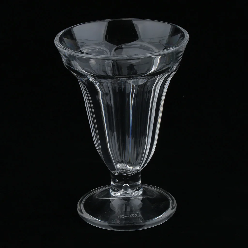 MagiDeal Clear Acrylic Ice Cream Cups Sundae Cup Fruit Dessert Bowl Milkshake Cups, Unbreakable