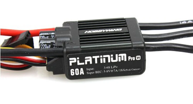 HobbyWing Platinum Pro 50A/60A V3/V4 бесщеточный электронный регулятор скорости ESC для радиоуправляемого дрона Heli FPV мультироторный