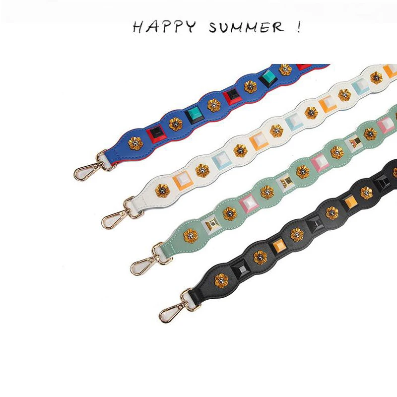 90cm Women Shoulder bags Strap Replacement PU Leather Messenger Bag Straps Belt Accessories for Women Bag Black Blue Green White