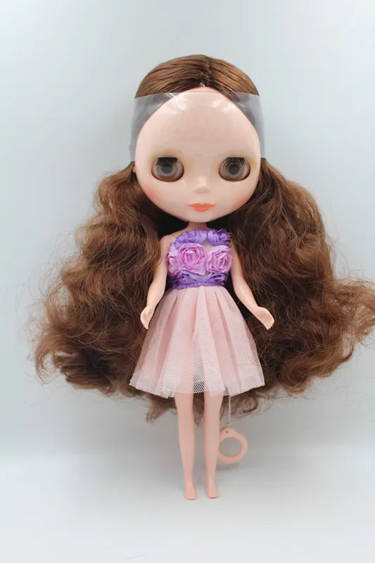 

Специальная распродажа, кукла с коричневыми волосами, кукла Blygirl Blyth, нормальное тело, 7 суставов, Обнаженная кукла, кукла DIY, нормальная кожа