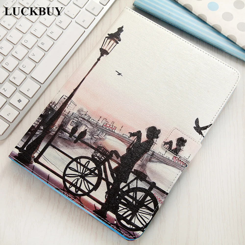 

LUCKBUY New for Apple iPad 5 Cases Covers Silk Design Cats Stand Wallet Flip PU leather +Silicon Case For Apple Ipad Air 1 Case