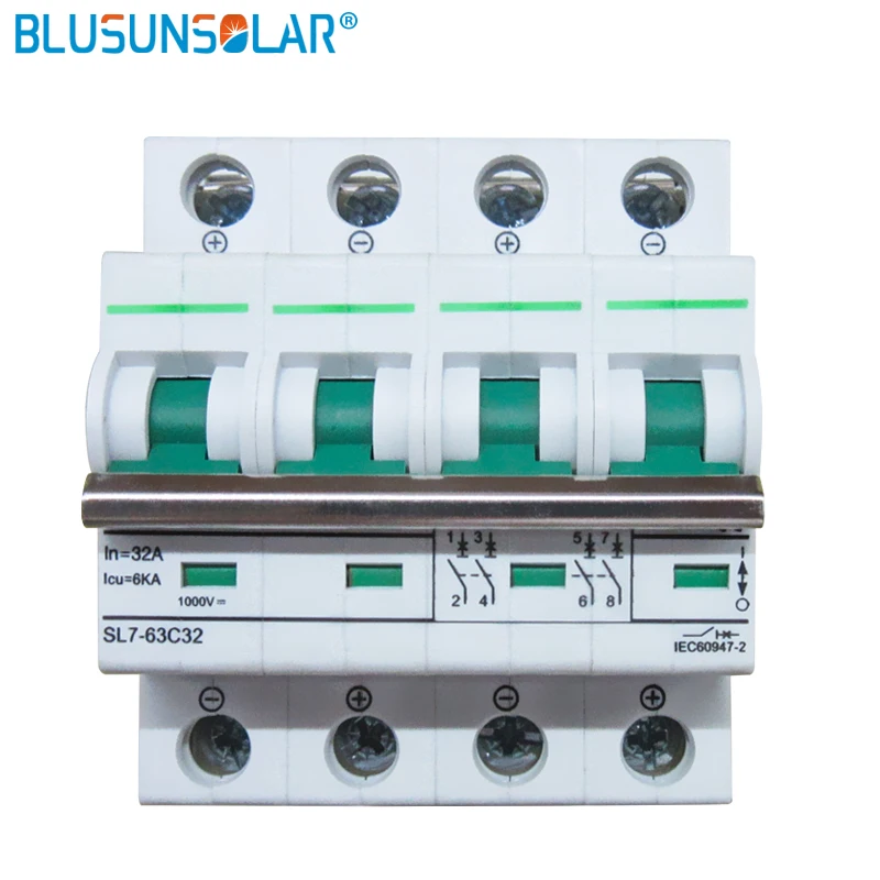 20 шт./лот высокое качество 4P в 32A / Icu 6KA DC800V MCB Солнечная энергия фотогальванический