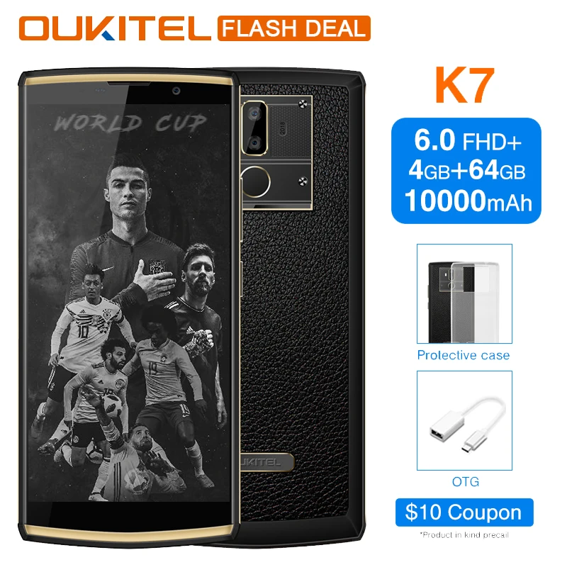 Oukitel K7 18:9 полный Дисплей 6 0 ''мобильный телефон FHD Android 8 1 4G B Оперативная память