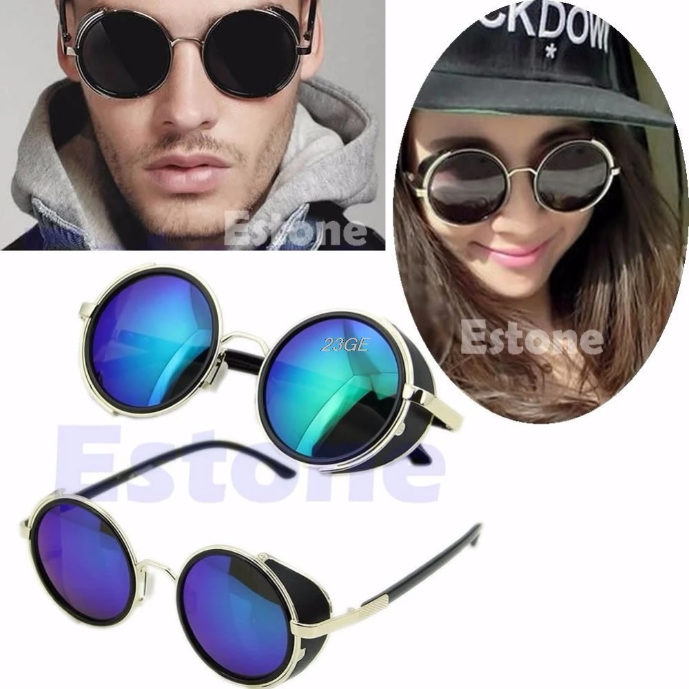 2017 Cyber Goggles 50s Round Glasses Classic Steampunk Sunglasses Retro Style Blinder MAR18_15