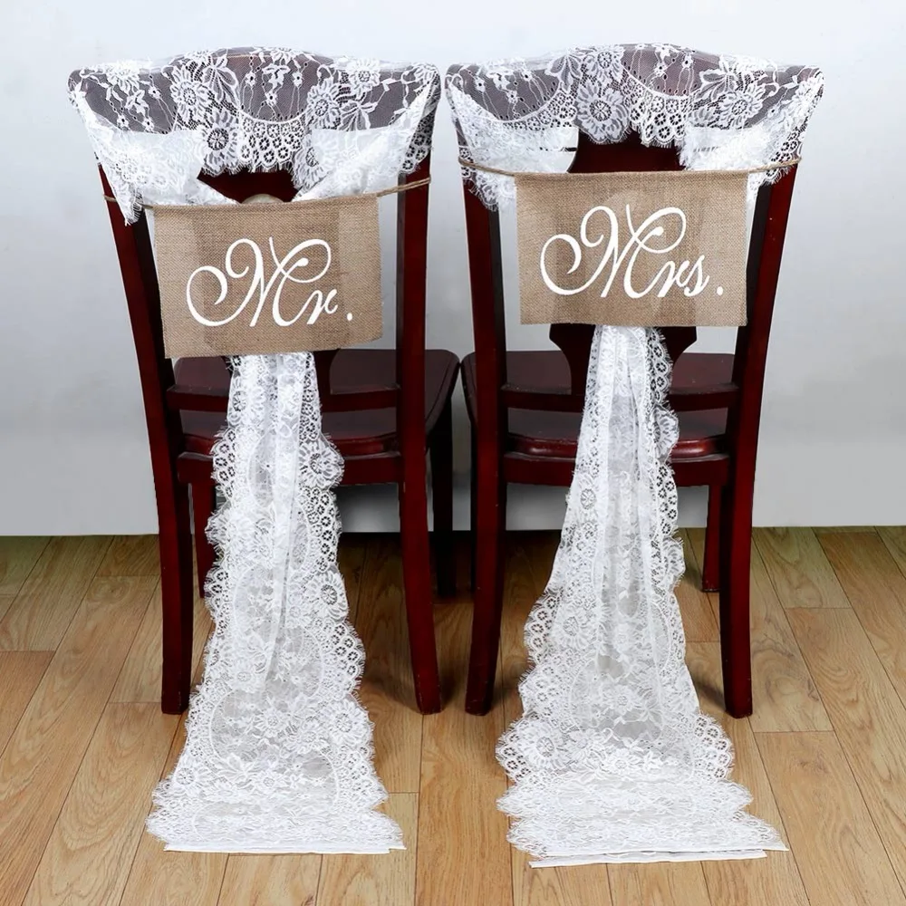 OurWarm 35*300 см белые кружевные ленты для свадебных стульев бант свадебное украшение для стульев банкетное оформление места Романтическая свадьба