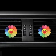 Солнечный цветок автомобиля освежитель воздуха Духи кондиционер выход духи клип бульдог автомобильный освежитель воздуха Аксессуары для салона автомобиля