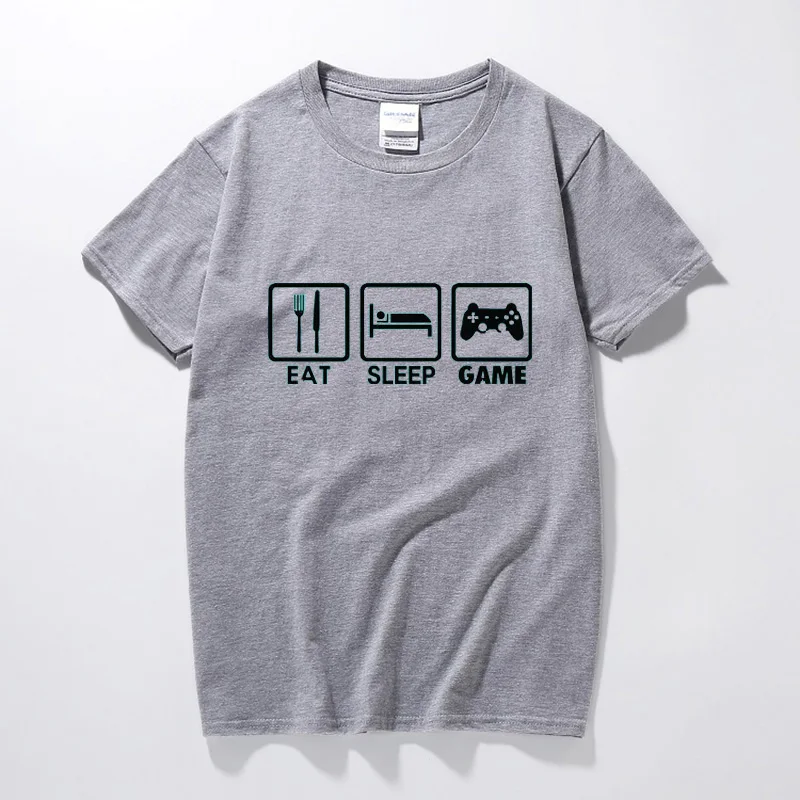 Eat Sleep Game XBOX Gamer Printed Funny T-shirt For Men Humor Casual College Mans HipHop Short Sleeve Summer T Shirt Tshirt
