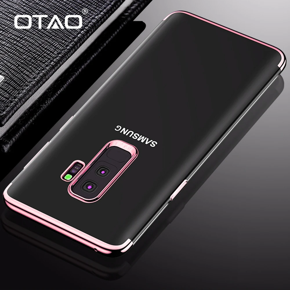 

OTAO Plating Transparent Case For Samsung Galaxy S6 S7 Edge S8 S9 Plus S10 Lite Note 8 9 A7 A8 2018 A9 Start J2 J4 J6 J7 J8 Capa