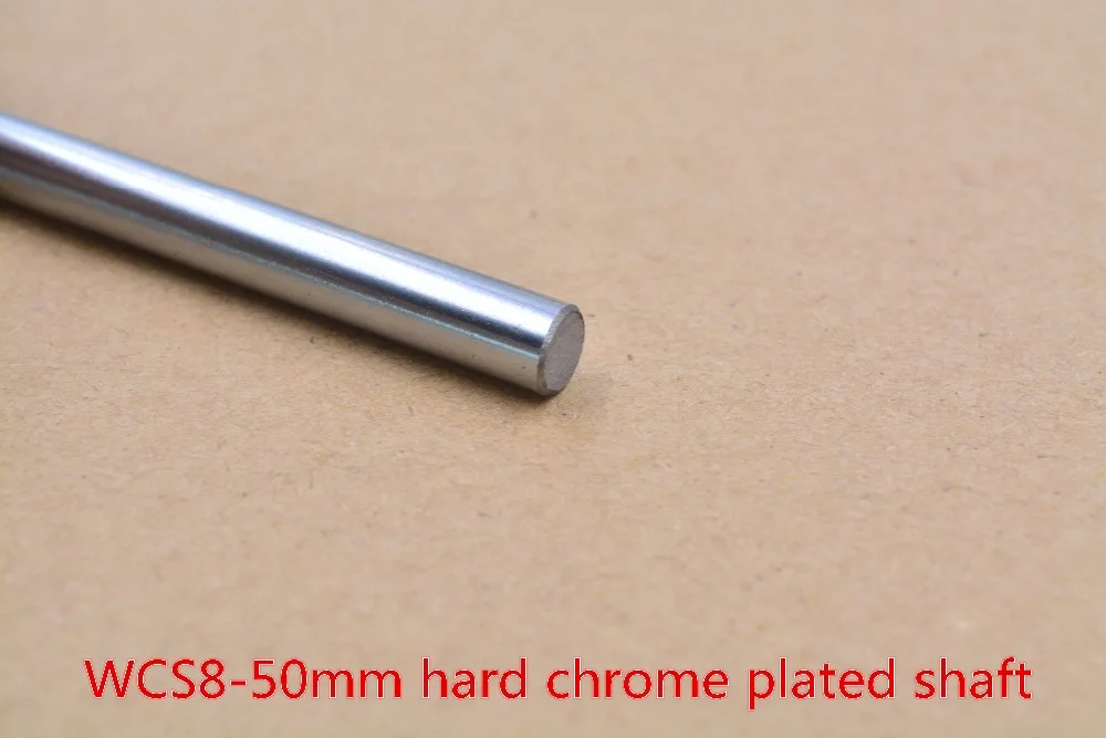 3D printer rod shaft WCS 8mm linear length 50mm chrome plated guide rail round 1pcs