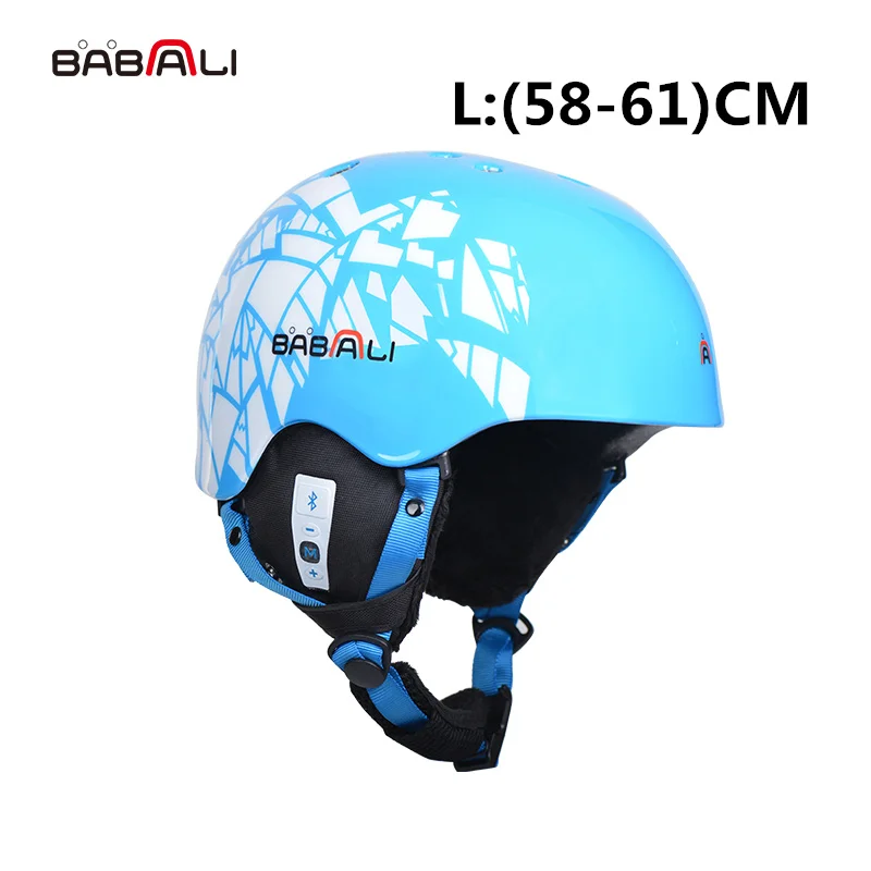 BABAALI лыжный шлем PC/EPS& Bluetooth технология/Музыка Многофункциональный Спорт на открытом воздухе Сноуборд шлемы для взрослых шлем лыжи a39 - Цвет: BLUE - L