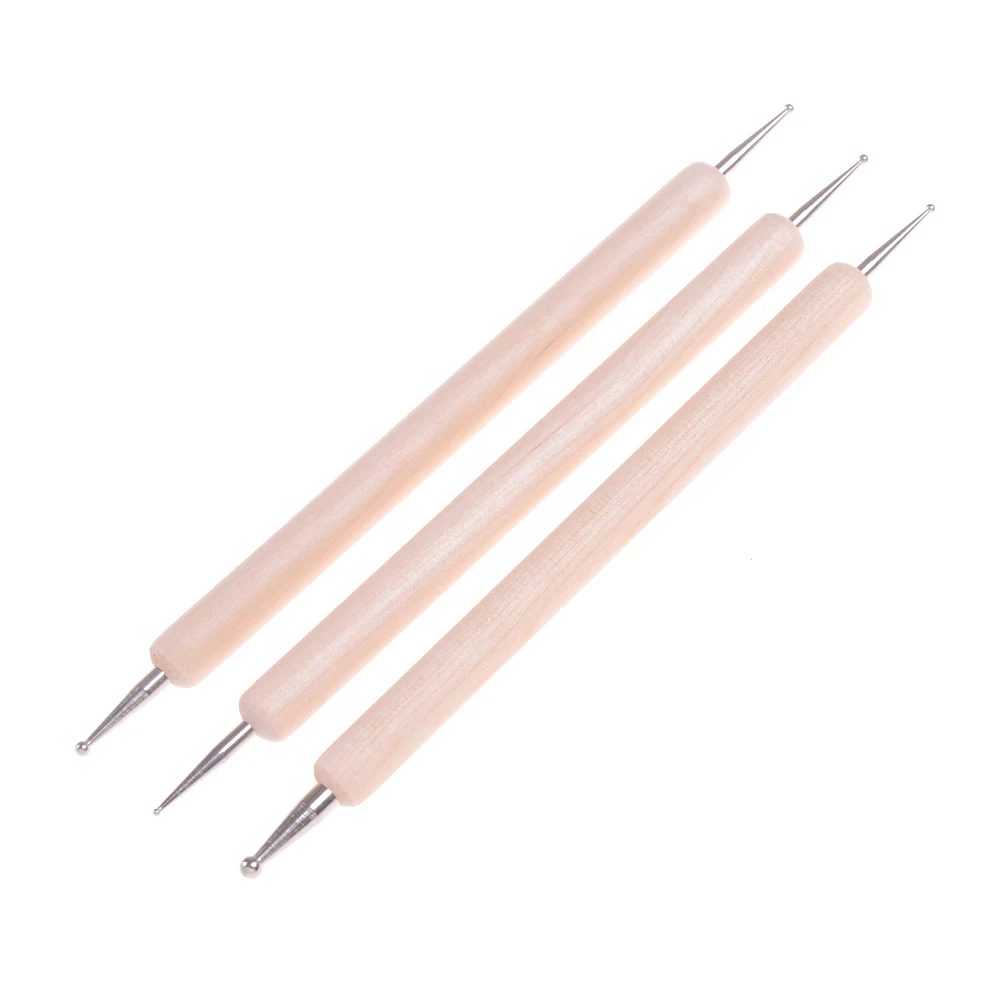 3Pcs/set Pottery Ceramic Tools Ball Styluses Tool for Embossing Pattern Clay Sculpting Modeling