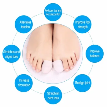 

1pair Silicone Gel Toe Tube Toe Caps Toe Cushions Foot Corns Remover Finger Toe Protect Body Massager Insoles Foot Health Care