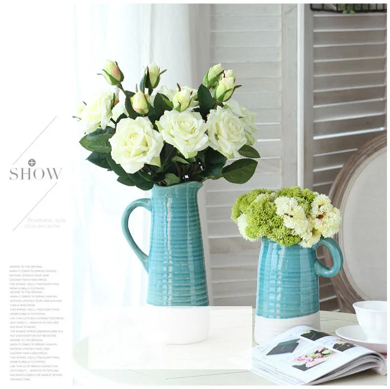 7 roses artificial flowers wedding home decor