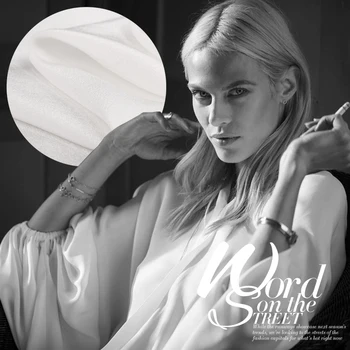 

crepe de Chine silk fabric white