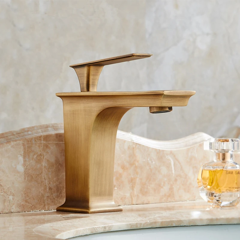 Antique Brass Basin Faucet Single Handle/Hole Bathroom Vessel Sink Faucet Basin Mixer Tap KD1247 Antique Brass Basin Faucet Single Handle/Hole Bathroom Vessel Sink Faucet Basin Mixer Tap KD1247