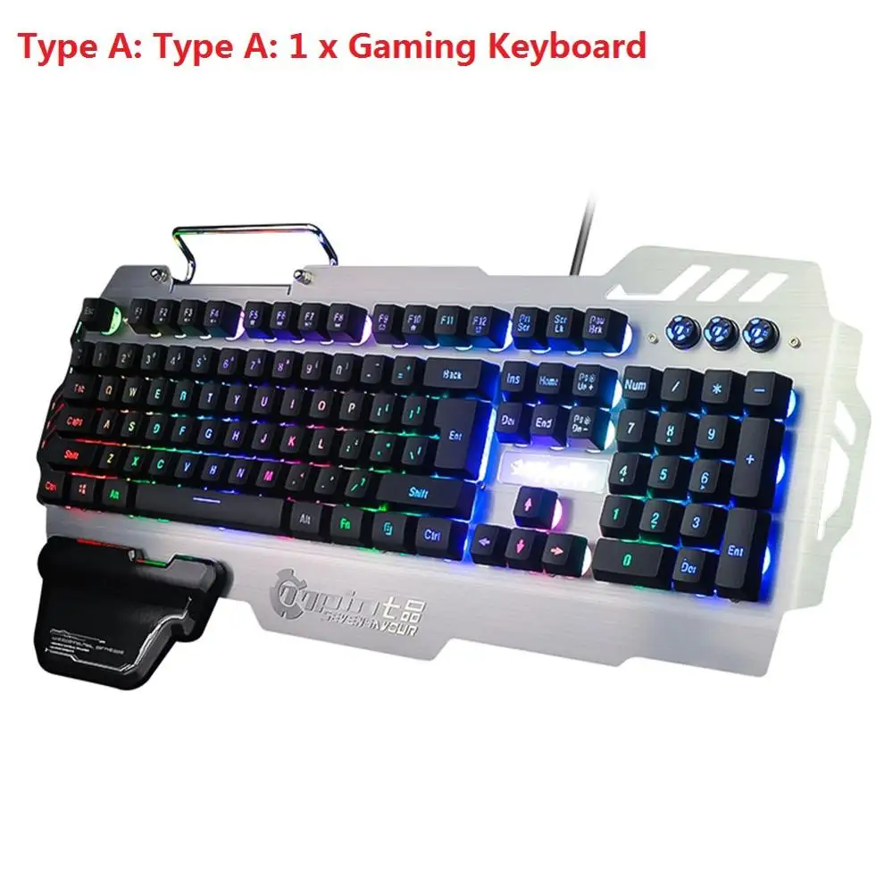 PK-900 USB Проводная игровая клавиатура с 104 клавишами, смешанный цвет, подсветка, подставка для телефона, держатель для ПК, ноутбука, рабочего стола, Прямая поставка - Цвет: Type A for Gaming