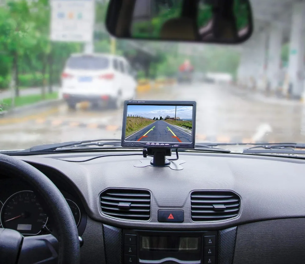 NEW 7 inch 800x480 industrial Car Reverse Backup Rearview LCD monitor 2 AV Input Screen Computer Monitor PC