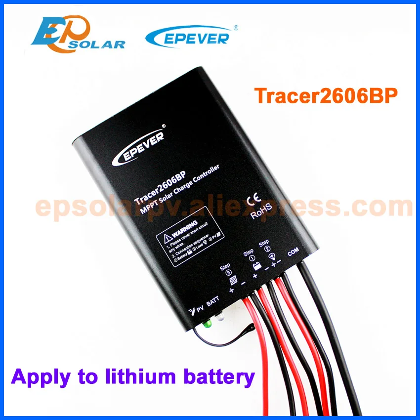 

EPEVER New product designed apply for lithium battery Tracer2606BP 10A 10amps 12V/24V battery charger work Solar controller